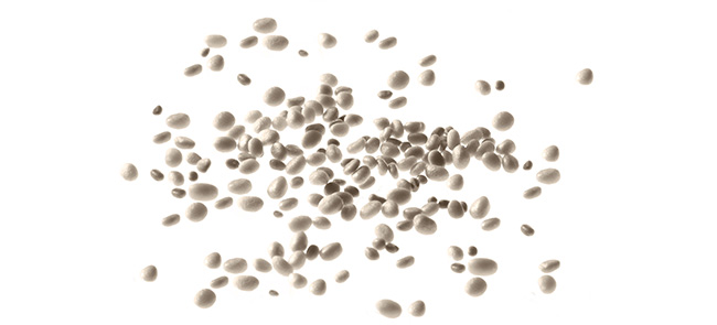 Des billes de plastique brut biosourcé