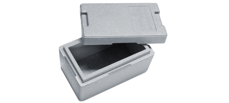 Une boîte isolante grise