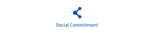 Un symbole avec les mots « Engagement social »